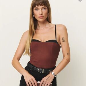 NWT Reformation Red Melanie Top